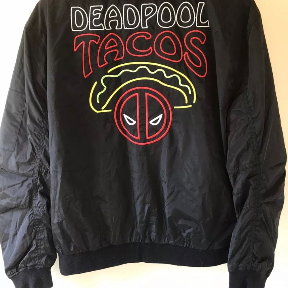 Marvel Deadpool Tacos Bomber Jacket XL
